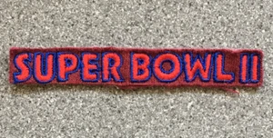 1968 SUPER BOWL II NFL FOOTBALL 4" RED PATCH GREEN BAY PACKERS OAKLAND RAIDERS - Picture 1 of 2