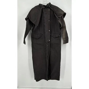 Vintage Express Rider Mens Western Duster Size L Cowboy Horseback Coat Ranch - Picture 1 of 8
