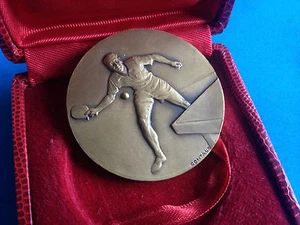 Médaille en Bronze par CONTAUX Ping Pong 1978 URSS FRANCE / French Medal - Foto 1 di 2