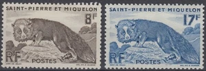 SAINT PIERRE & MIQUELON : RENARD ARGENTE N° 345/346 NEUFS * GOMME AVEC CHARNIERE - Picture 1 of 2