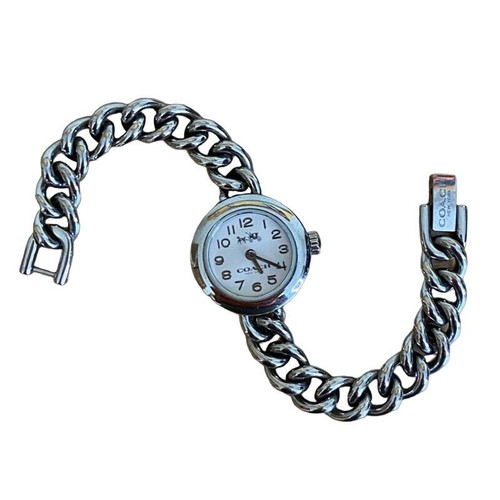 Bracciale Orologio Coach Argento Acciaio Inox Catena Link