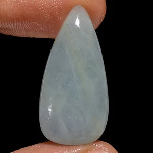 100% Natural Aquamarine Pear Shape Cabochon Gemstone 23.5 Ct 29X15X7 mm GC-38200 - Picture 1 of 2