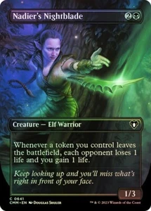 MTG - Nadier's Nightblade - Borderless Foil - Commander Masters - Magic - Foto 1 di 1