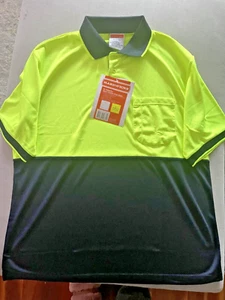 HARDWICKS Hi Visibility Short Sleeve Polo Shirt XL New Yellow workwear - Picture 1 of 4