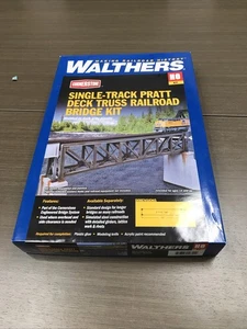 HO Scale Walthers 9334520 Single Track Pratt Deck Truss Railroad Bridge Kit CBN - Bild 1 von 4