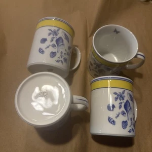 Lynn Chase Costa Azzurra Tasse 1988 Muscheln und Blumen 4 Stück sehr guter Zustand - Bild 1 von 8