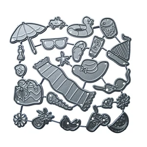Beach Supplies Carbon Steel DIY Embossing Stencils Metal Frame Cutting Dies - Picture 1 of 8