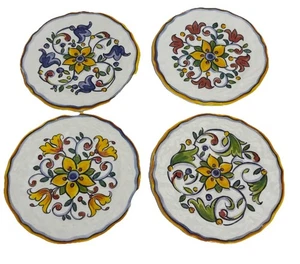 Le Cadeaux Blau Gelb Vorspeise Melamin Teller 6,38" Set 4 - Bild 1 von 7