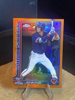 Walker Jenkins 2025 Topps Pro Debut Chrome Orange Refractor /25 #PDC-54 - Image 1 of 2