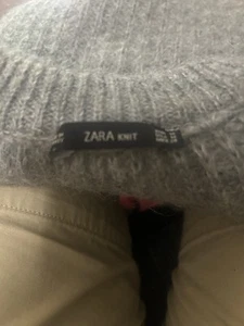 Grey Zara crewneck sweater medium super value classic - Picture 1 of 7