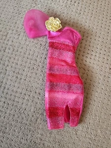 Barbie Fashionistas Dresses Night Gowns Purple Ruffled Mermaid Hot Pink Shoulder - Picture 1 of 4