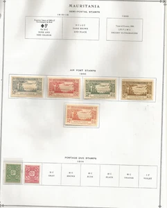MAURITANIA on Scott International Pages 1906 to 1945 - 121 Stamps - Picture 1 of 17