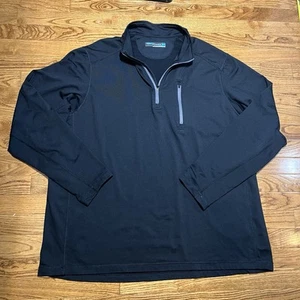 Roundtree Yorke Shirt Herren 2XLT schwarz Performance 1/4 Zip Pullover Tasche Golf - Bild 1 von 7