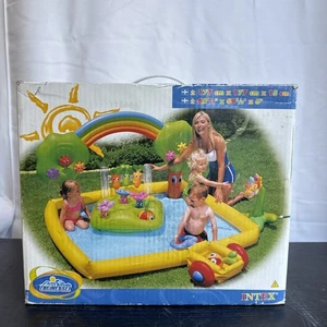 Vintage INTEX Nass Set Rainbow Garden Kiddie Play Center Pool 69,5"x69,5"x6" Neu - Bild 1 von 10