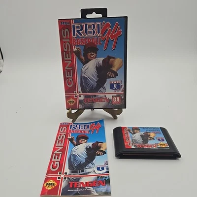 R.B.I. Baseball '94 (Sega Genesis, 1994) COMPLETE w/ Box manual game WORKS!  - Image 1 of 4