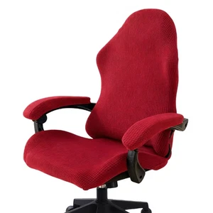 1 Juego Funda Silla Oficina, Funda Silla Escritorio con Fundas Apoyabrazos, Rojo - Imagen 1 de 6