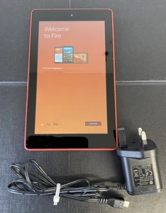 Amazon Kindle Fire 7 (7. Generation) WLAN Tablet (SR043KL) 7 Zoll Kinder Rot - Bild 1 von 9