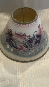 Vintage Hahn Huhn französisches Landhaus Lampenschirm 7”x 10”x4” - Bild 1 von 8