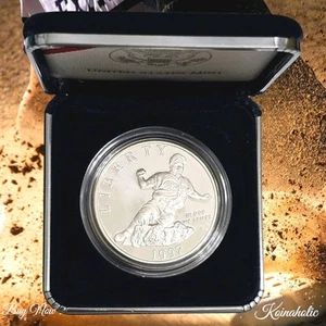 1997 Jackie Robinson Proof Silver Dollar, Mint BOX & COA, Pulled From Storage - Picture 1 of 15