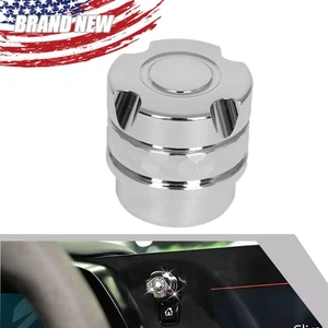 Para Corvette C8 2020-2024 consola central volumen control audio perilla de alimentación cromada - Imagen 1 de 15