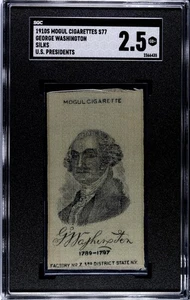 1910s Mogul Cigarettes S77 Silks - U.S. Presidents - George Washington - SGC 2.5 - Bild 1 von 2