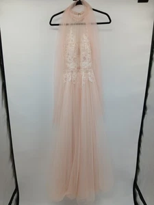 Mascara London Sleeveless Maxi Dress Beaded Lace Pink Size 26 - Picture 1 of 7