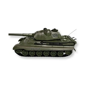 1:28 RC WW2 German King Tiger Tank – 9-Channel – 40MHz – Missing Remote & Flap - Picture 1 of 21