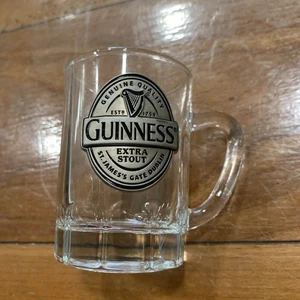 Guinness Shot Glass Extra Stout Mini Birra Stein Manico Vintage Dublin St James Gate - Foto 1 di 7