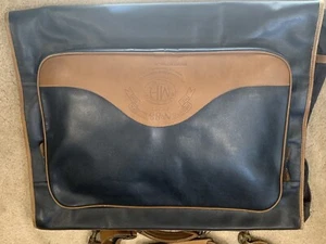 GHURKA No. 83 "Packet" Black/Chestnut Leather Garment Bag Registered No. J-13 - Picture 1 of 9