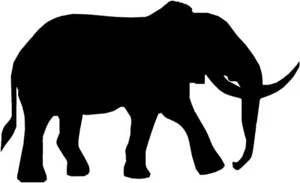 Aufkleber Kontur Elefant  Sticker Tattoo Auto - Bild 1 von 1
