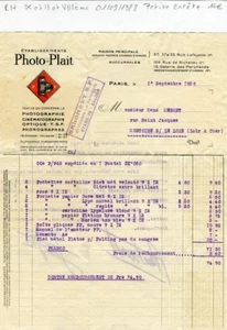 Paris IX / II & VIII ème 39 Rue Lafayette - Petite Entête Photographie de 1928 - Picture 1 of 1