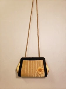 Bijoux Terner Gold And Black Shoulder Bag/handbag - Picture 1 of 9