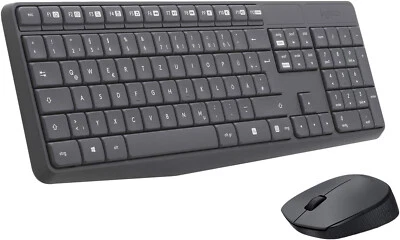 LOGITECH MK235 Kabelloses Tastatur-Maus-Set Nano USB PC/Laptop Deutsch QWERTZ - Bild 1 von 4