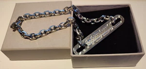 Catena girocollo MISBHV Trinity nuova senza etichette design moderno placcata argento - Foto 1 di 13