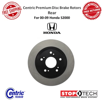 Rotor de freio a disco StopTech Centric Premium flutuante traseiro para 2000-09 Honda S2000 - Imagem 1 de 4