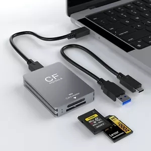 Sony CFexpress Type A&SD Card Reader High-Speed Dual Slot USB 3.2-For Cameras/PC - Picture 1 of 11