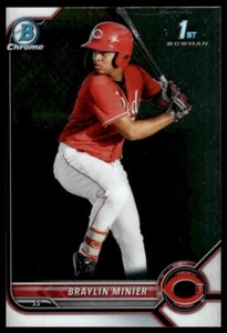 2022 Bowman #BCP-93 Braylin Minier Chrome Prospects Cincinnati Reds - Picture 1 of 2