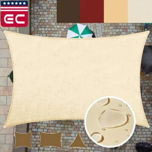 Waterproof Sun Shade Sail UV Top Canopy Cover Patio Pool Outdoor Awnings 420D - Picture 1 of 27