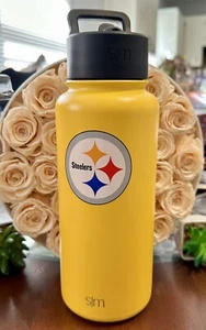 Simple Modern NFL Pittsburgh Steelers Insulated Bottle 32oz Used once - Picture 1 of 8