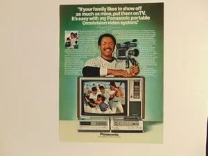 1981 Panasonic Omnivision Recorder & Camera approvato da Reggie Jackson pubblicità stampa - Foto 1 di 1