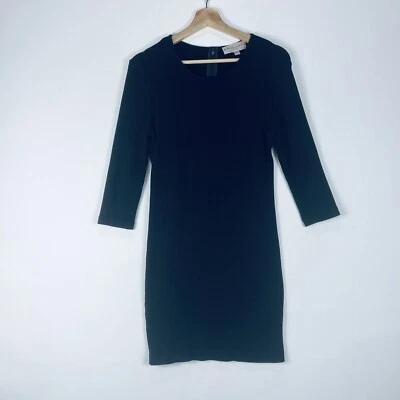 Vestido Philosophy Mujer Mediano Negro Tejido Funda Minimalista Cápsula Sin Esfuerzo Foto 1 de 4
