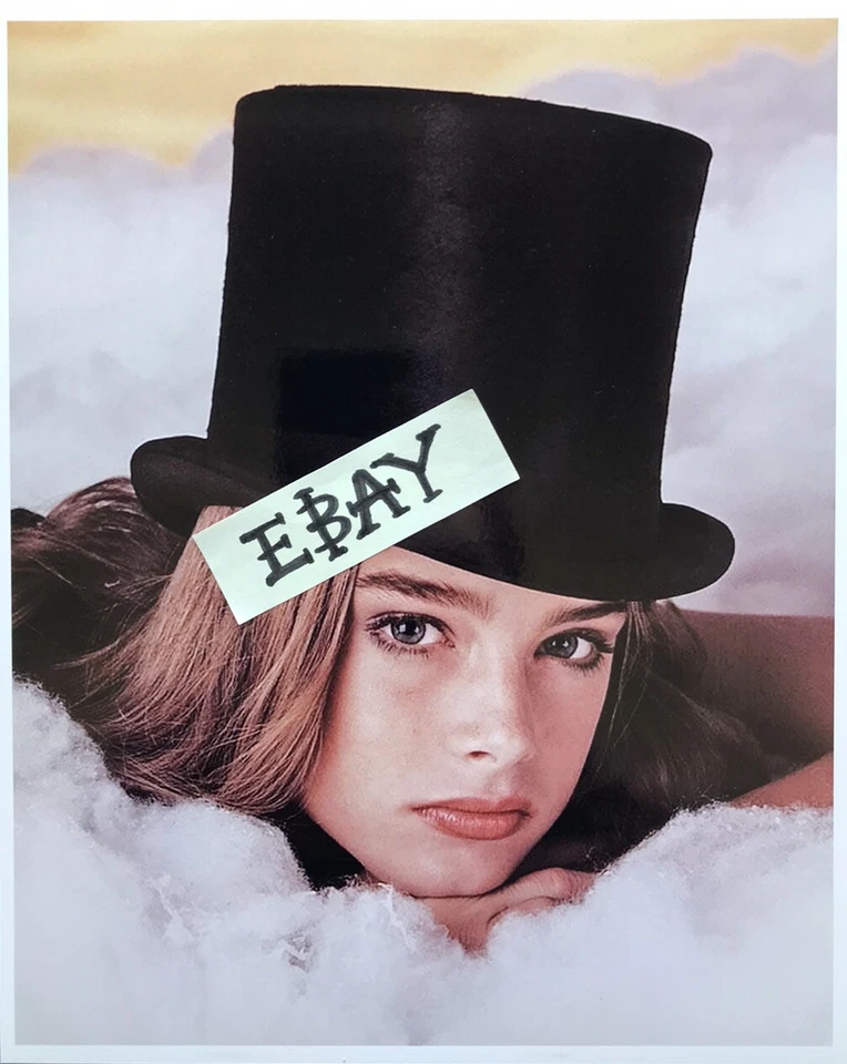 BROOKE SHIELDS Foto BONITO BEBÉ LAGUNA AZUL Hollywood Super Modelo lleva Sombrero de copa Foto 1 de 1