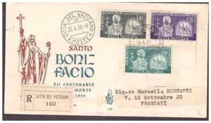 FDC VENETIA CLUB VATICANO 1955 - BONIFACIO VIAGGIATA RACC. - Imagen 1 de 1