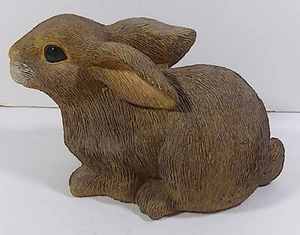 Vintage Bunny Figurine 7in Brown Rabbit Sitting Figure Lightweight Easter Rare - Picture 1 of 6