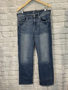 Pantalones de mezclilla azul mosca 7 FOR ALL MANKIND para hombre talla 34x31 - Imagen 1 de 8