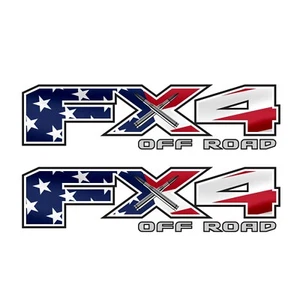 FX4 OffRoad USA FLAG Decals Bullet Stickers Truck Side Off Road Bed - Bild 1 von 6
