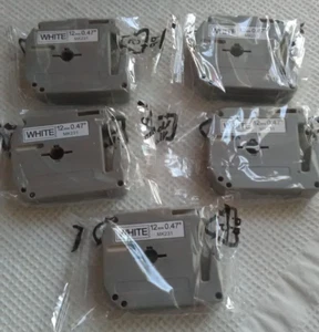 5 Pack Brother P-touch 12MM Label Tape MK231 M231 Black on White 0.47" NIP - Picture 1 of 3