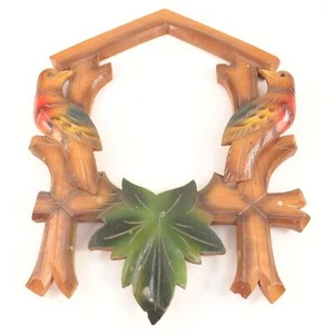 Cuckoo Clock Frame with Birds 10-1/2 inches tall - Vintage - RI356 - Picture 1 of 2
