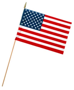 Bandera americana Valley Forge 12 pulgadas H x 18 pulgadas. W (Pack de 48) - Imagen 1 de 1