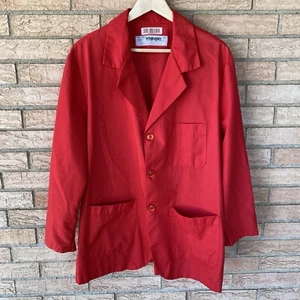 Wrangler Uniform red soft shell lightweight 3 button blazer jacket size 46 Reg - Picture 1 of 11